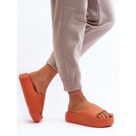 Women's Flip-Flops With a Thick Sole, Orange Oreithano 6