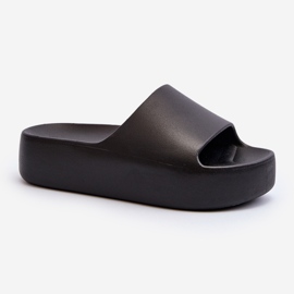 Women's Thick Soled Flip-Flops Black Oreithano 1