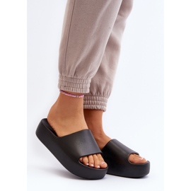 Women's Thick Soled Flip-Flops Black Oreithano 2