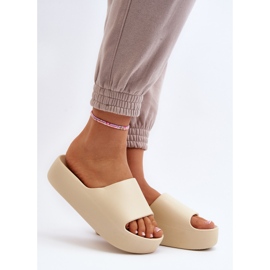Women's Beige Oreithano Flip-Flops With a Thick Sole 2
