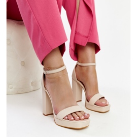 Beige high heel sandals from Nariman 1
