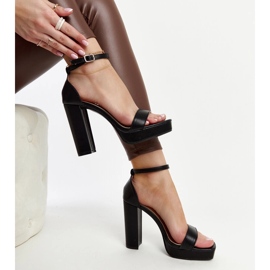 Black Nariman high heel sandals 1