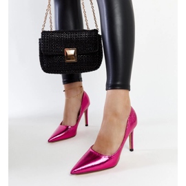 Pink patent Wines stilettos 1