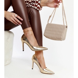 Wines gold patent stilettos golden 1