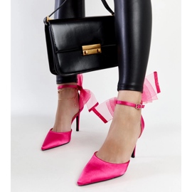 Dark pink heels with a bow from Ilaysa 1 Dark pink heels with a bow from Ilaysa 1