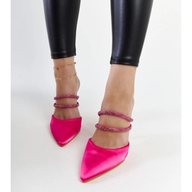 Pink high-heeled flip-flops by Raffaelina 1