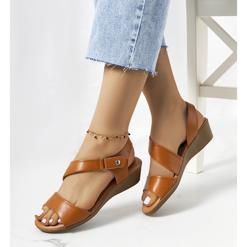 Brown wedge sandals from Souttar 1