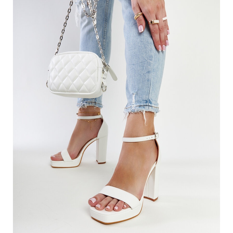 White Nariman high heel sandals 1