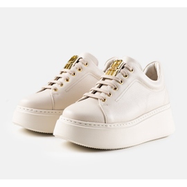 Karino beige leather sneakers 1