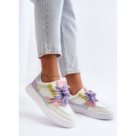 Women's Eco Leather Sneakers Multicolor Avanalis white 1