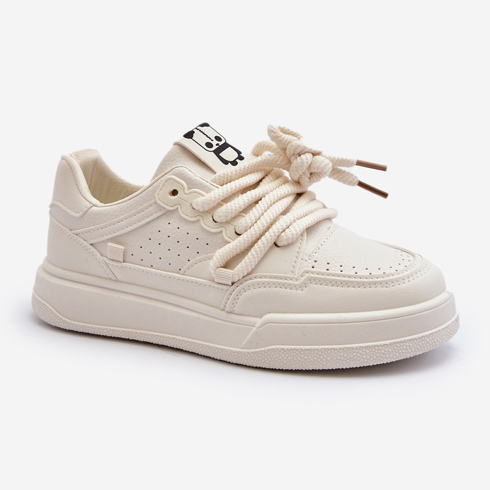 Women's Eco Leather Sneakers Beige Avanalis 2