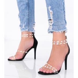 Black sandals on a high heel from Mao 1