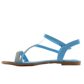 Sandals decorated with cubic zirconia yh-2h018 blue 1