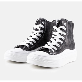 Black Frederick platform sneakers 1