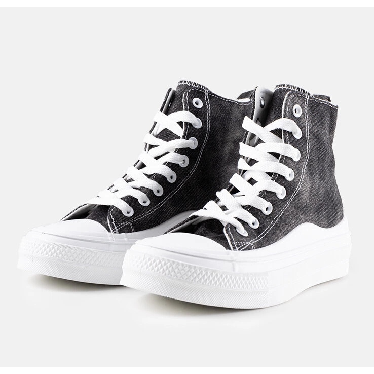 Black Frederick platform sneakers 1