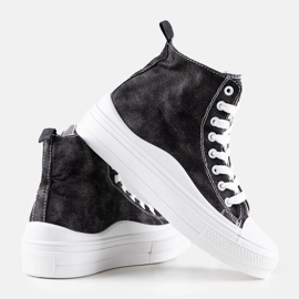 Black Frederick platform sneakers 2