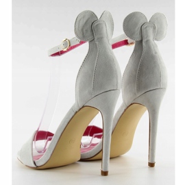 Sandals on a high heel Mickey 1900 Gris grey 1