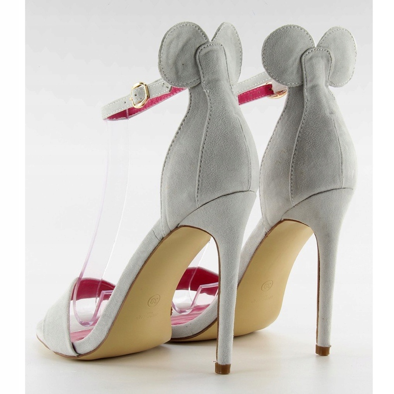 Sandals on a high heel Mickey 1900 Gris grey 1