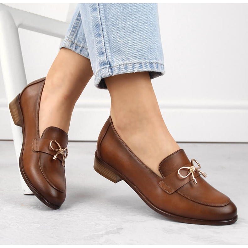 Brown women's low-heeled shoes Potocki SZ12379 1 Brown women's low-heeled shoes Potocki SZ12379 1