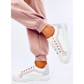Ateer Pink women's sneakers white 2