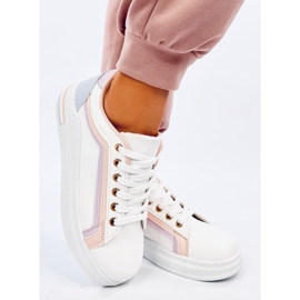 Ateer Pink women's sneakers white 1