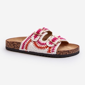 Women's Flip-Flops With a Cork Sole, White Fannea 1