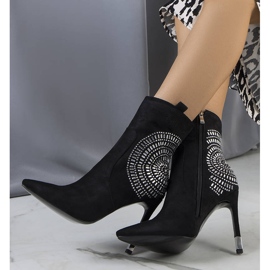 PA1 Black insulated boots on a Nolani stiletto heel 1