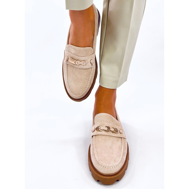 Molla Beige women's moccasins 1