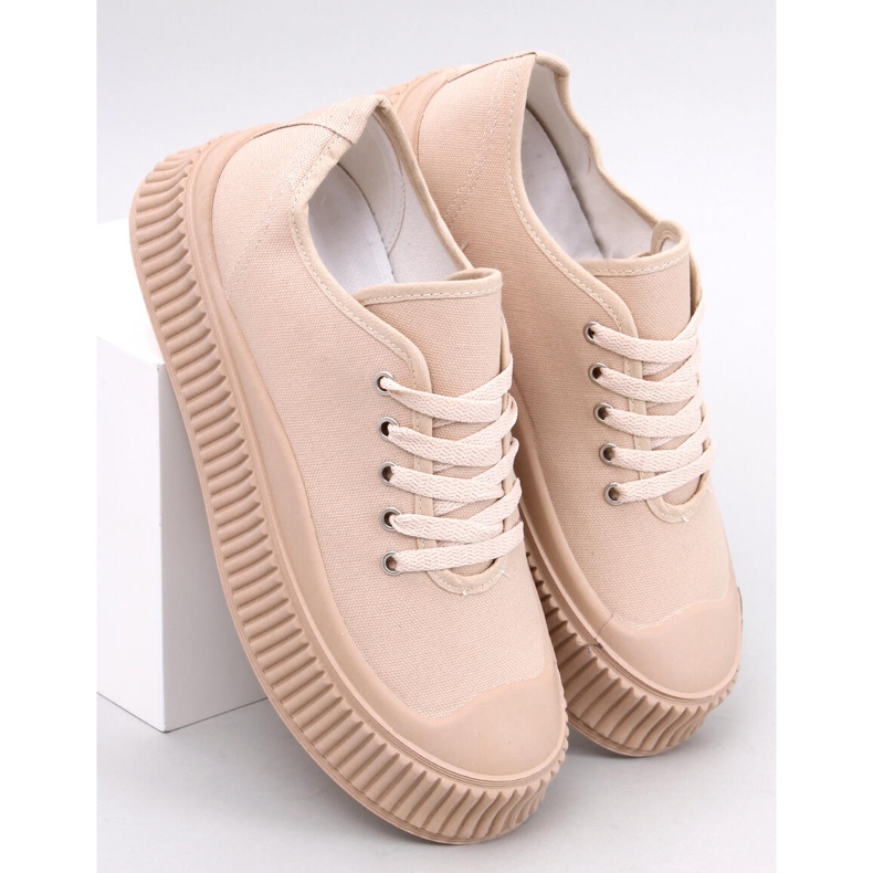 Pratt Khaki platform sneakers beige 1