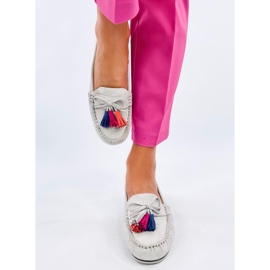Tamla Gray fringe loafers grey 1
