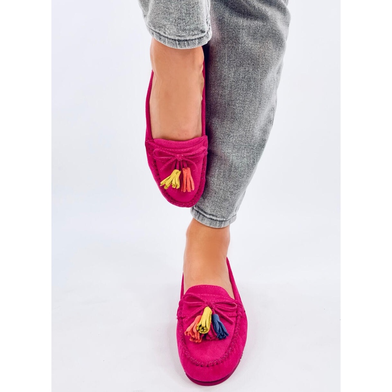 Tamla Fuchsia Fringed Loafers pink 1