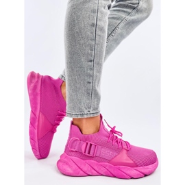 Wades Fuchsia sock sneakers pink 2