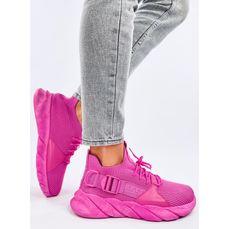 Wades Fuchsia sock sneakers pink 2