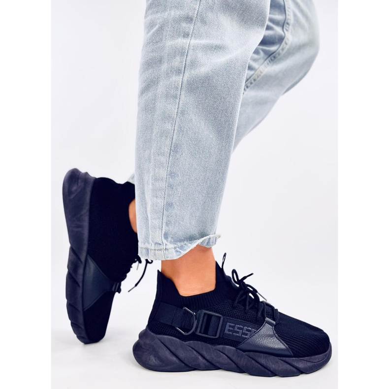 Wades Navy sock sneakers blue 2