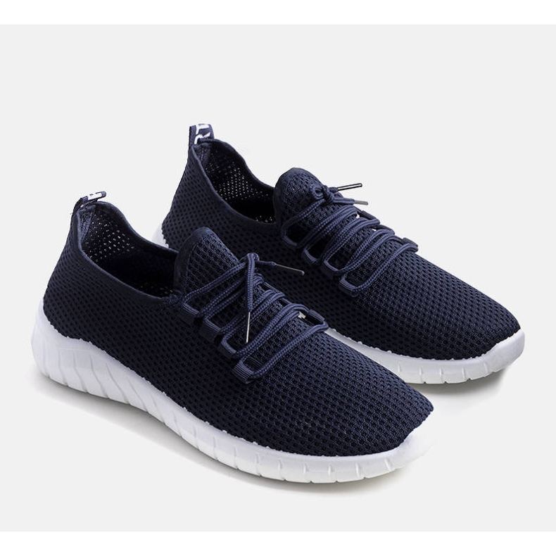 Navy blue men's Eltro sports sneakers 1