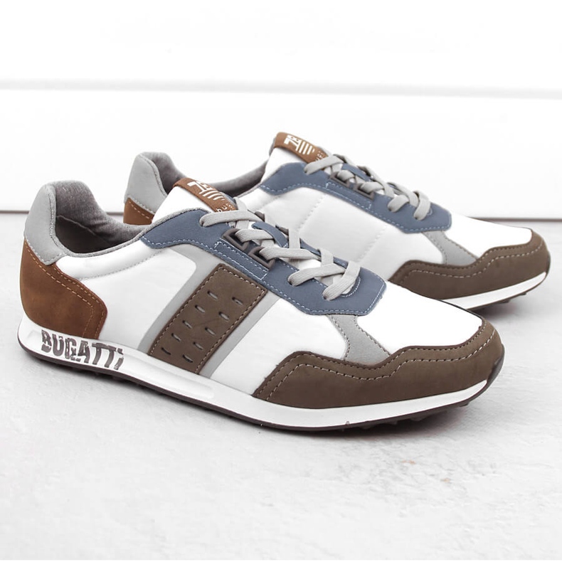 Men's comfortable sports leather shoes, multicolor Bugatti NN153208 white 1 Men's comfortable sports leather shoes, multicolor Bugatti NN153208 white 1