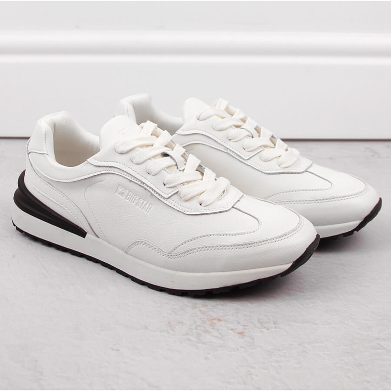 Leather men's sports shoes white Big Star NN174288 1 Leather men's sports shoes white Big Star NN174288 1