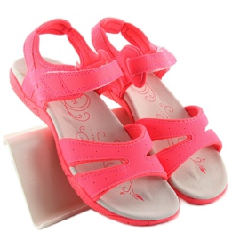 Sporty hot pink women's sandals 1
