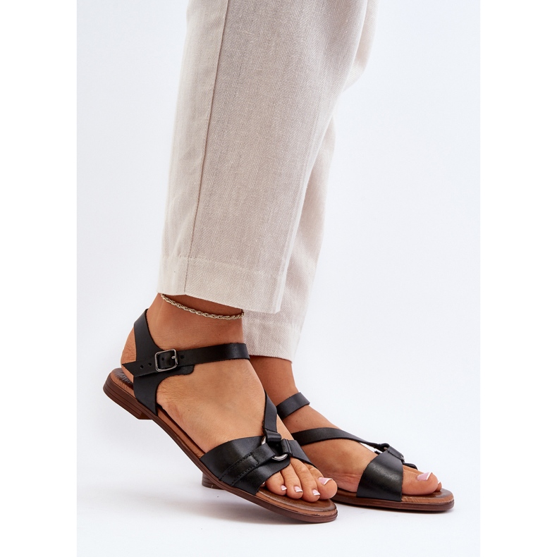 Zazoo 40182 Women's Leather Sandals Black 2 Zazoo 40182 Women's Leather Sandals Black 2