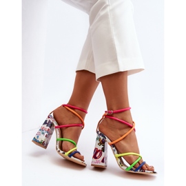 Fashionable High Heel Sandals Multicolor Josette pink 1 Fashionable High Heel Sandals Multicolor Josette pink 1