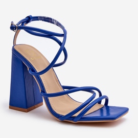 Fashionable Blue High Heel Sandals Josette 2 Fashionable Blue High Heel Sandals Josette 2