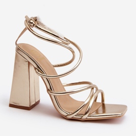 Fashionable Josette Gold High Heel Sandals golden 2