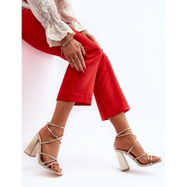 Fashionable Josette Gold High Heel Sandals golden 1