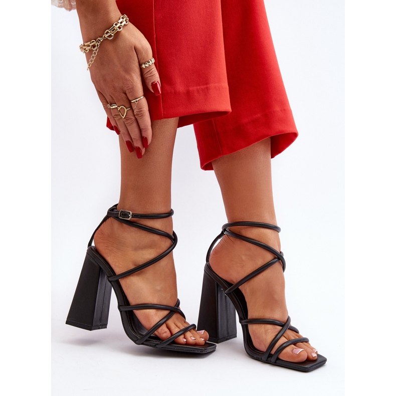 Fashionable Black Josette High Heel Sandals 2 Fashionable Black Josette High Heel Sandals 2