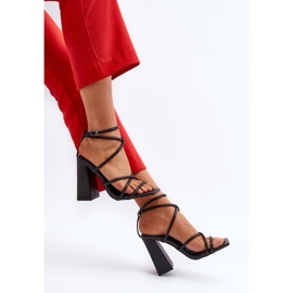 Fashionable Black Josette High Heel Sandals 1 Fashionable Black Josette High Heel Sandals 1