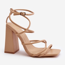 Fashionable Nude Josette High Heel Sandals beige 1