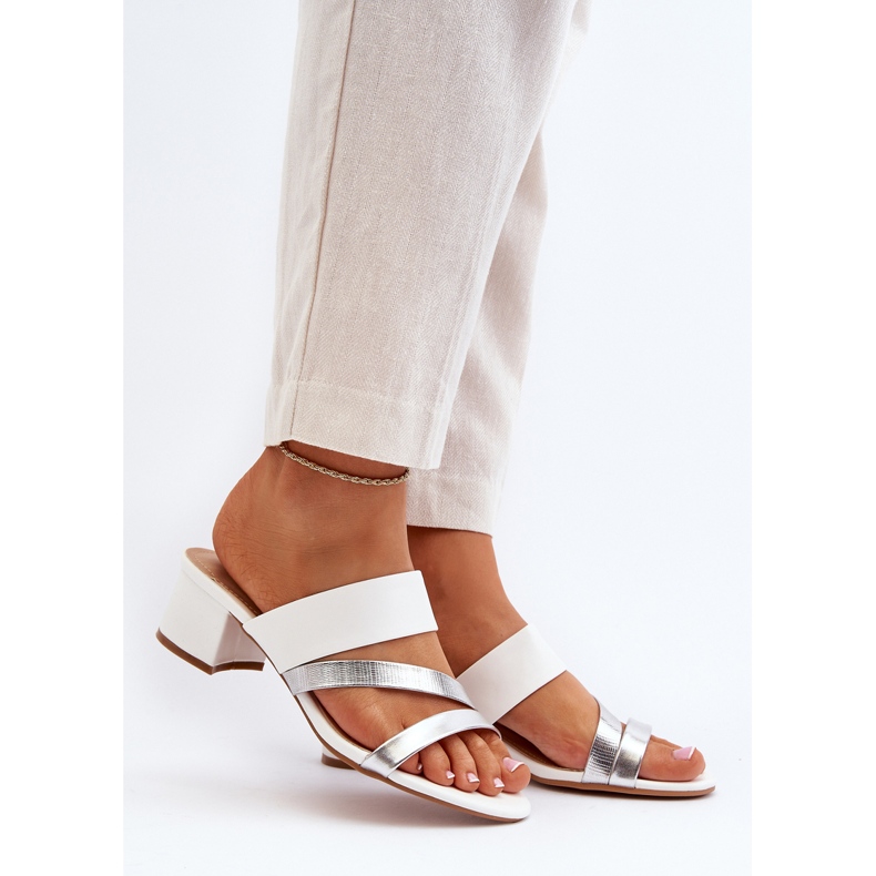 Women's Low-Heel Flip-Flops White Rosila 2