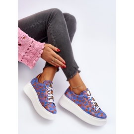 Leather Sports Shoes on the Platform Maciejka 06191-06 Blue 2 Leather Sports Shoes on the Platform Maciejka 06191-06 Blue 2