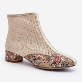 Braided High Heel Boots Maciejka 04937-22 Light Beige 2 Braided High Heel Boots Maciejka 04937-22 Light Beige 2