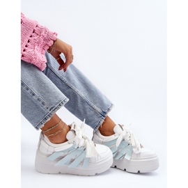 Zazoo 2F-7033 Sneakers on a massive platform, blue 2